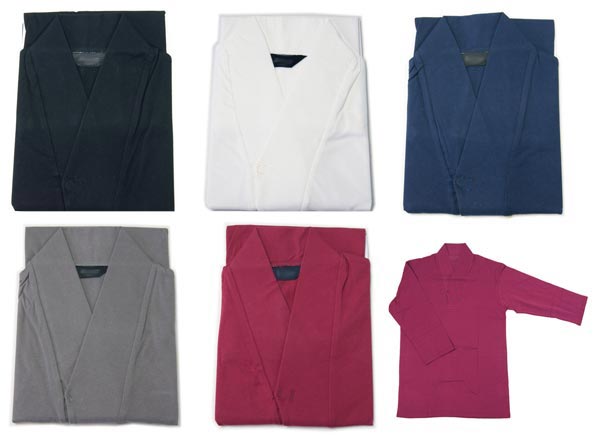 男物TシャツタイプVネック半襦袢 7分袖 半衿タイプ衿 M/L/LLサイズ 6色