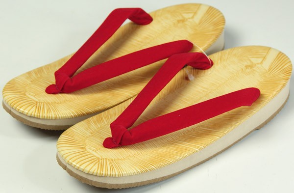 女性スポンジ草履 赤色鼻绪 mサイズ 踊り仕事作务衣用 履物