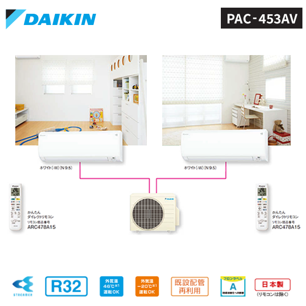 DAIKIN/ダイキン マルチパックエアコン 2.2kW/6畳 2室用（単相200V