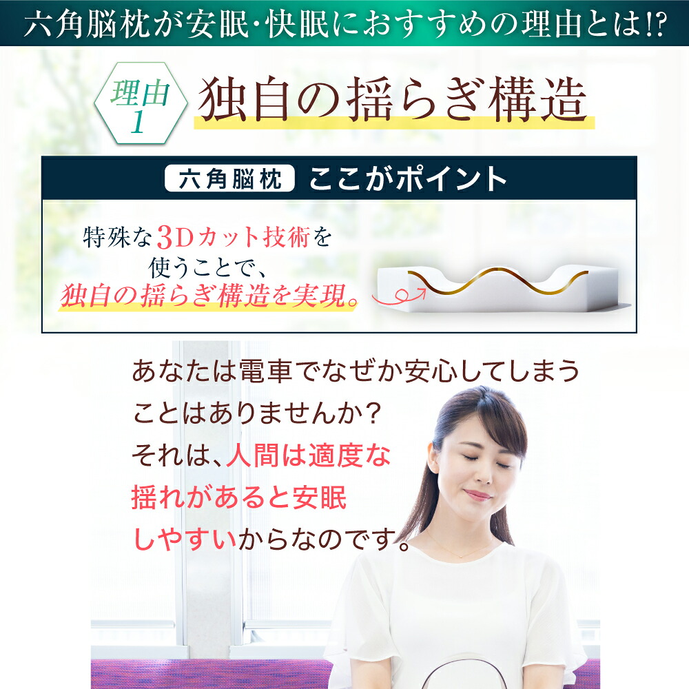 六角脳枕 枕 快眠 低反発 マイクロウェーブ 睡眠 雲のやすらぎ 寝返り