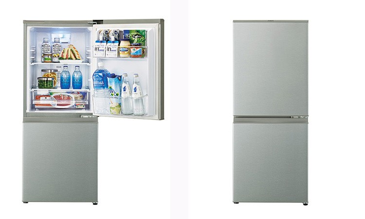 冷蔵庫 ＡＱＵＡ 126L 2ドア 冷蔵冷凍庫 右開きAQR-13H-Sブラッシュ 
