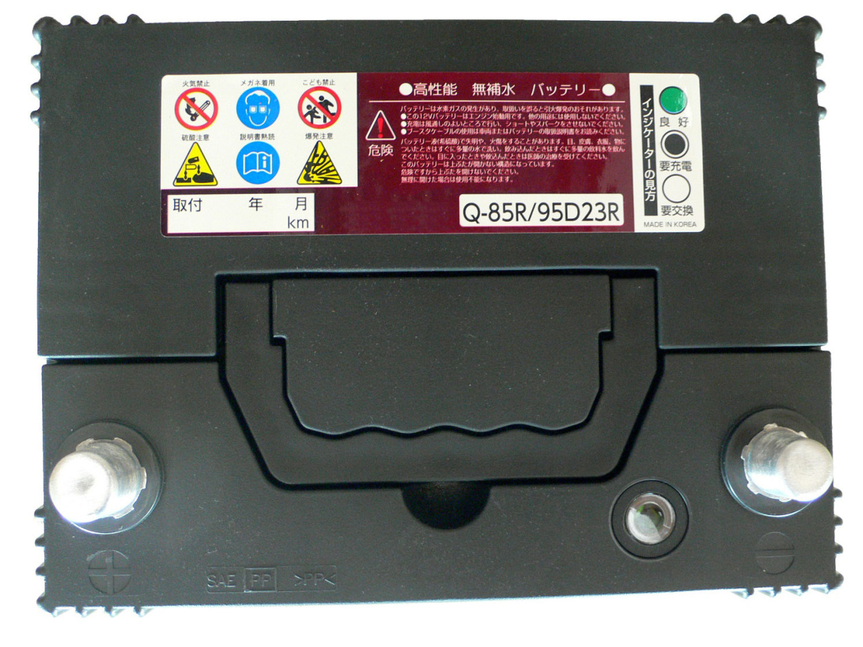 カーバッテリー Q-90r Q-85R 等 Q85R/90D23R カーバッテリー バッテリー 車 R端子 2年補償 4万km