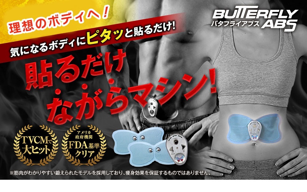 バタフライアブス 本体 ピンポイントで簡単 ながら トレーニング 1分間最大4200回の振動 EMS プライムダイレクト : butterfly :  RoomDesign - 通販 - Yahoo!ショッピング