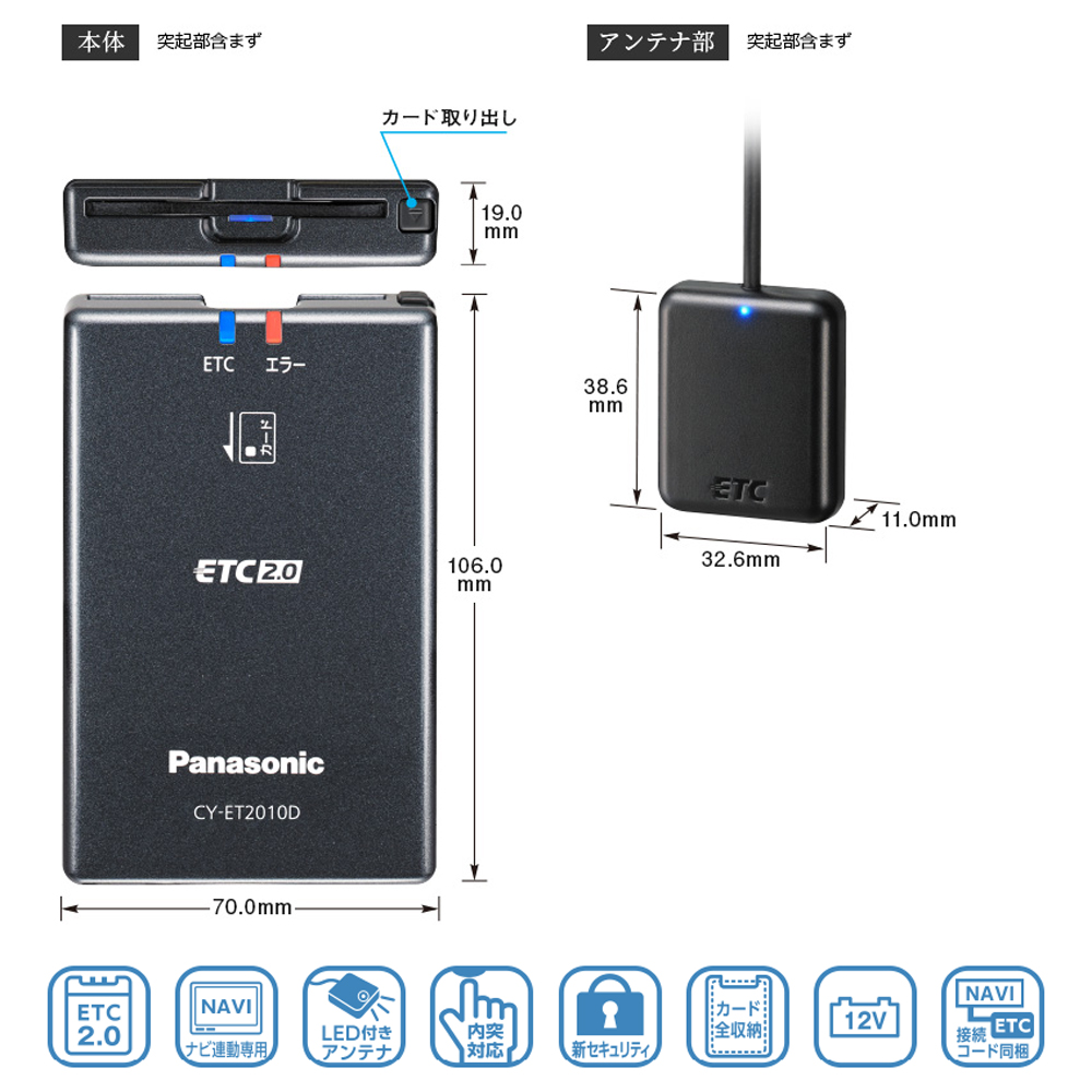 Panasonic パナソニック CY-ET2010D ETC2.0車載器 楽天市場】【セットアップ込み】ETC2.0車載器 CY-ET2010D