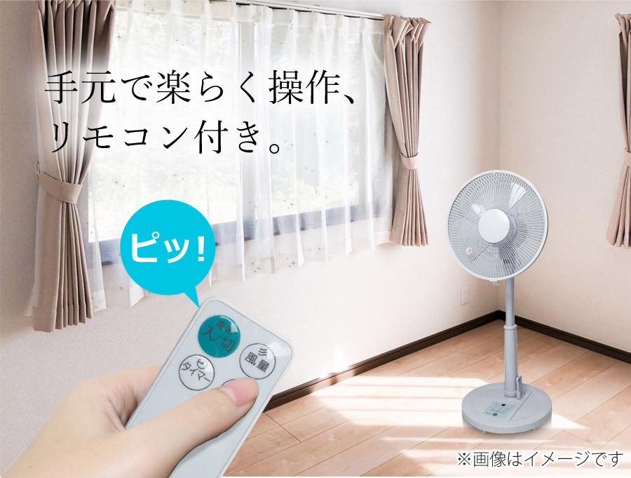 リビング扇風機 30cm羽根 リモコン フラットガード TEKNOS テクノス KI
