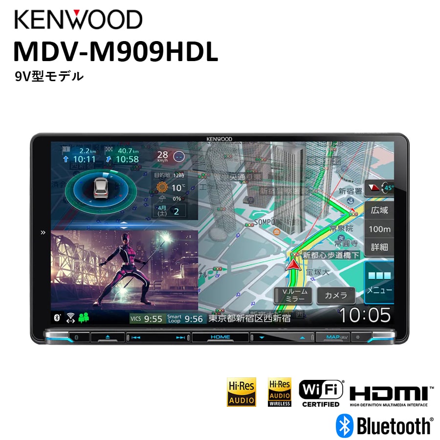 彩速ナビ カーナビ Type M HDナビ 7V型180mmモデル Bluetooth カー 