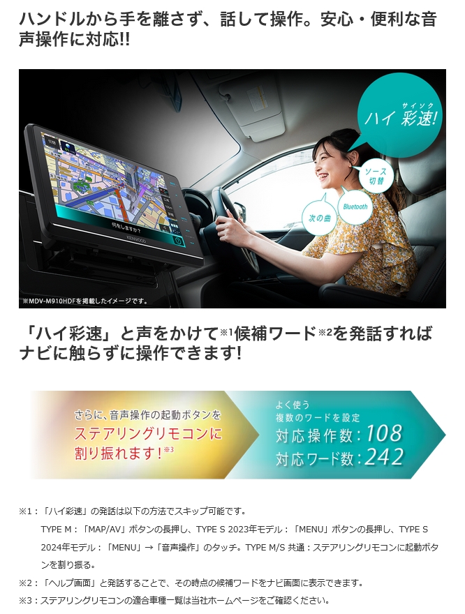 彩速ナビ カーナビ 8インチ 彩速 Type S 8V型フローティングモデル 地