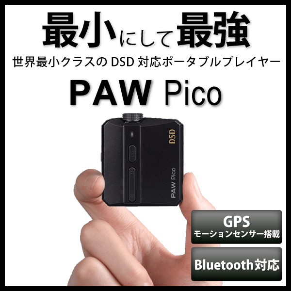 ポータブルオーディオプレーヤー 最小 小さい DSD対応 Bluetooth ハイレゾ GPS コンパクト 小型 Lotoo PAW Pico代引不可  同梱不可