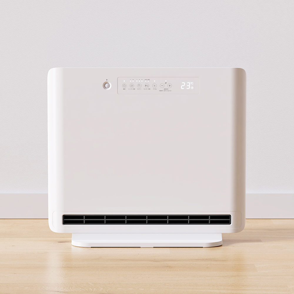 PTC人感ヒーター 1000W スタイリッシュにお部屋を飾る。安全でクリーン