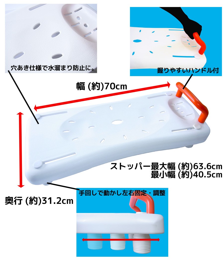 バスボード 浴槽ボード 耐荷重100kg 入浴補助用品 入浴 介護 介助