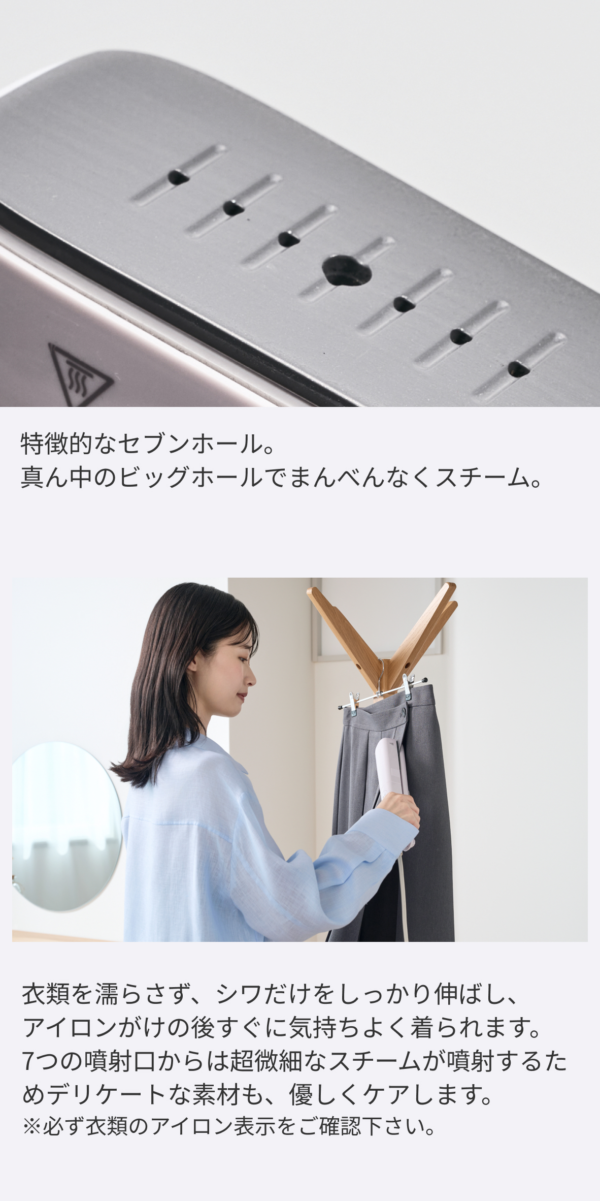 SunRuck（サンルック） 衣類スチームアイロン クルリア 挟める 衣類 