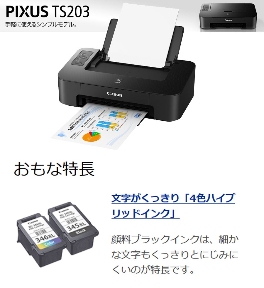 14周年記念イベントが CANON プリンター PIXUS TS203ブラック aob.adv.br