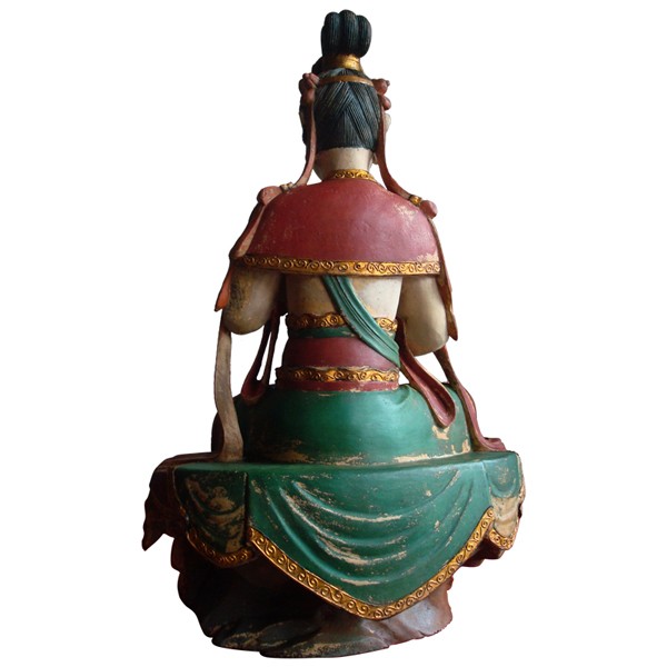 鉄器 鉄仏 南海観音坐像 工芸品 美術品 置物 仏像 彩絵観音菩薩坐像 古色仕上げ 観音 ご本尊 仏教 置物