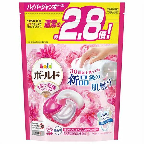 新品未開封／ボールド ジェルボール4D プレミアムブロッサム 92個×4 ボールド ジェルボール4D プレミアムブロッサム 詰め替え ハイパー