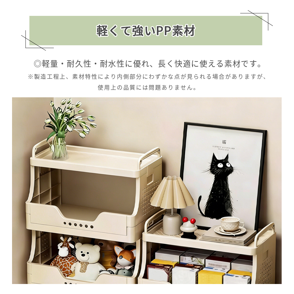 収納ワゴン 多段式 キッチンワゴン 折り畳み式...の詳細画像3