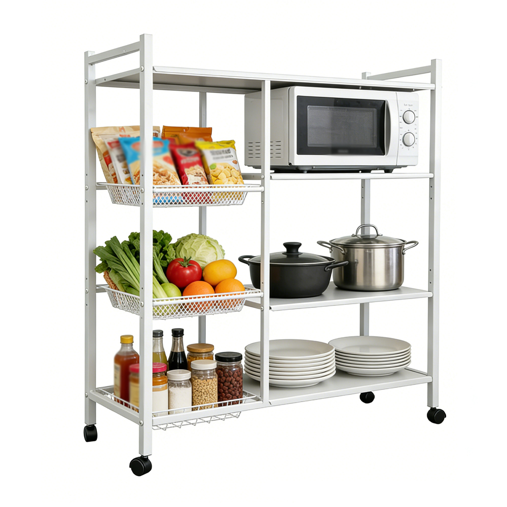 キッチンワゴン キッチンラック スチールラック 幅89cm 段耐荷重20kg