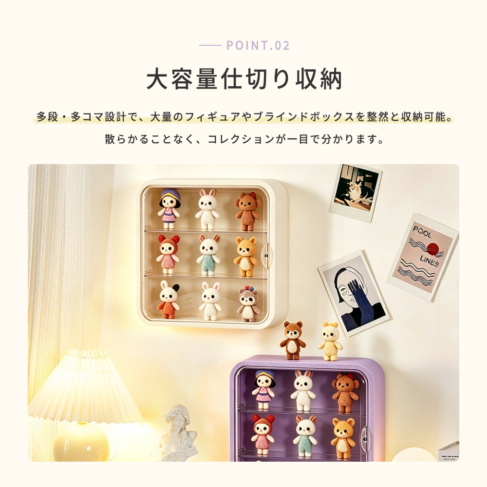コレクションケース 3段 4段 フィギュアケー...の詳細画像2