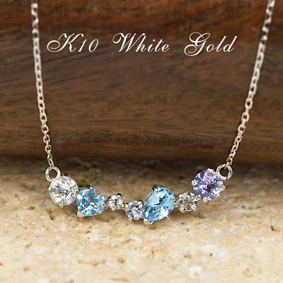 銀河鉄道の夜 モチーフ カラーストーン ペンダント ネックレス 10金