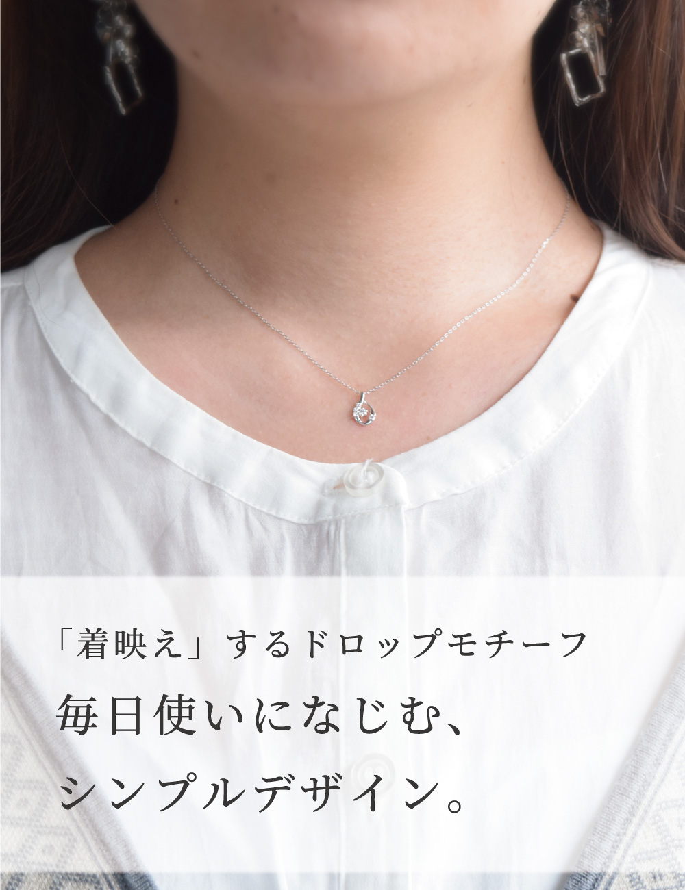 受注生産】ダイヤモンド ネックレス 10金 k10 10k ホワイトゴールド