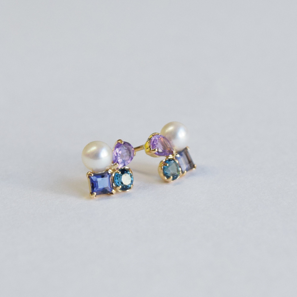 18金淡水ゴールドピアス 18金 パール ピアス ピンクゴールドk18 K18 天然ダイヤモンド
