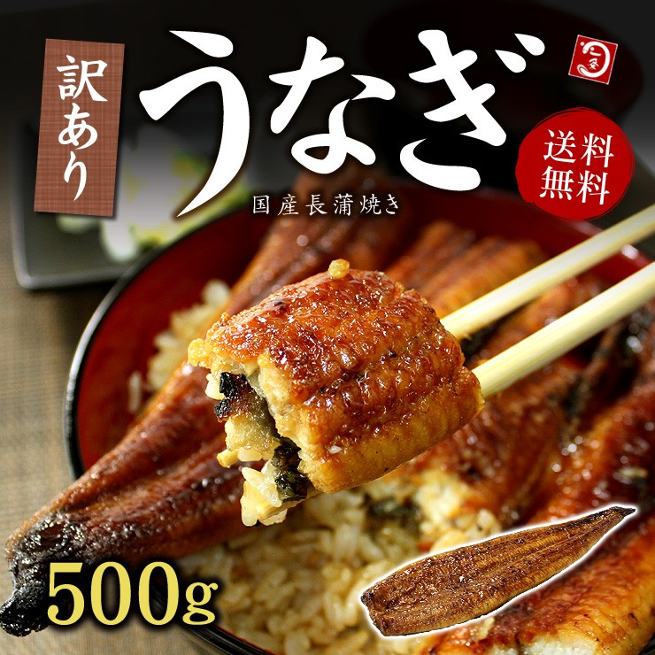 うなぎ ウナギ 国産 訳あり蒲焼き500g 送料無料 かばやき 海鮮 《eel-ue3》〈ue1〉yd5[[訳ありウナギ蒲焼き500g]  :10002580:まぐろ処一条 - 通販 - Yahoo!ショッピング