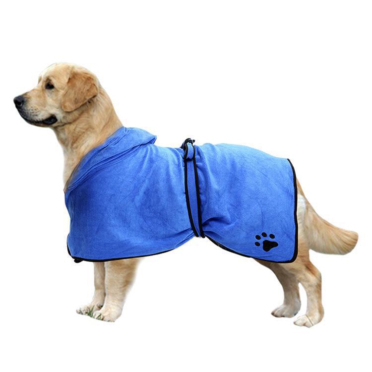 犬 大型犬 超吸収 速乾 吸水 フード バスタオル 着れる バスローブ 大判 マイクロファイバー XL｜ichimarusan103｜03