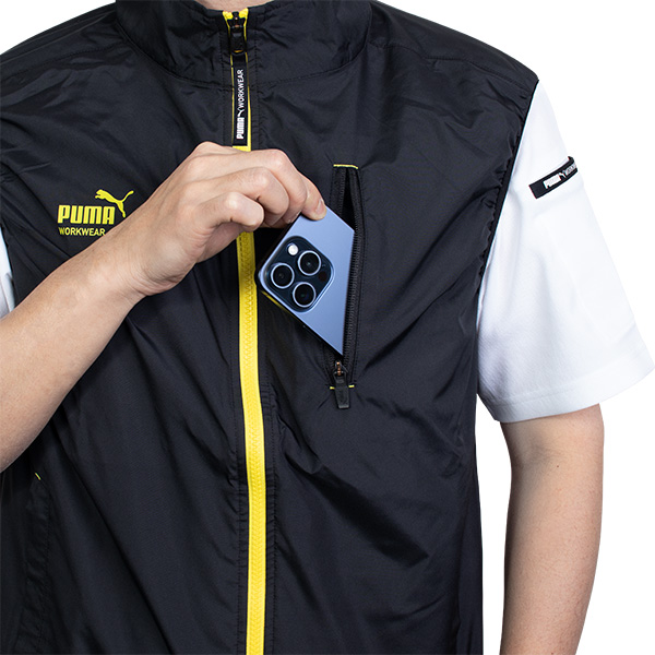 【あすつく】PUMA（プーマ） 作業ウェアPUMAエアツイストベスト グレー M   社外品ファンバッテリーセット ATS-8012-GRAY-M |  | 04