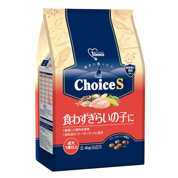 アース・ペット ファーストチョイス choｉceS 食わずぎらいの子に成犬1歳以上 2.4kg | 