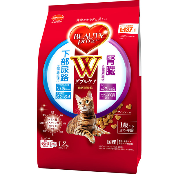 ビューティープロキャット Wケア下部尿路・腎臓の健康1.2kg | 