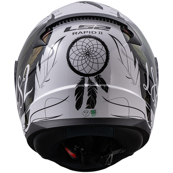 【あすつく】LS2 HELMETS 【国内正規品】ジャパンフィットモデル　RAPID2 WHITE BLACK PINK L 163532615L｜RideOne