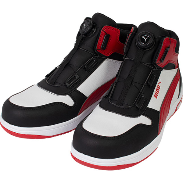PUMA（プーマ） フロントコート　ブラック＆ホワイト＆レッド ディスク ミッド 25.0ｃｍ FRONTCOURT 63.212.0 |  | 01
