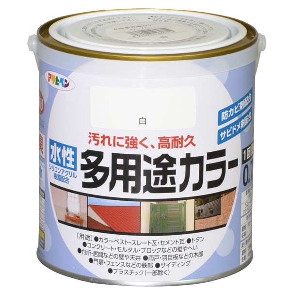 アサヒペン 水性多用途カラー 0.7L 白 4970925460714 | 