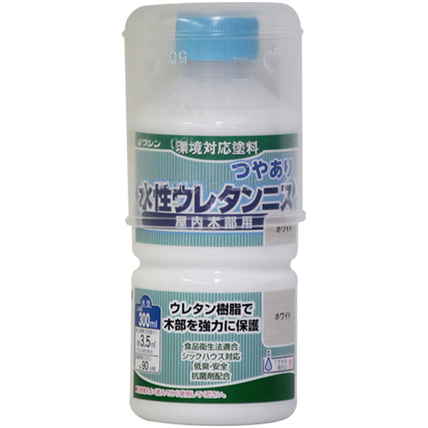 和信ペイント:水性ウレタンニス 300ML ホワイト 4965405115291 | Washin Paint