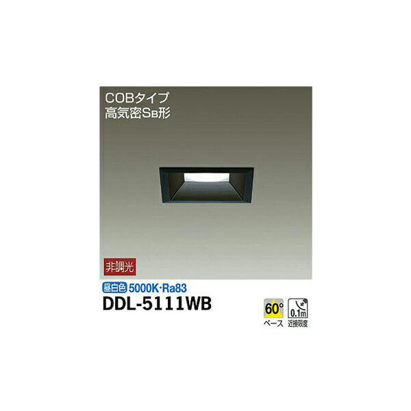 大光電機:ダウンライト(軒下兼用) DDL-5111WB(メーカー直送品)