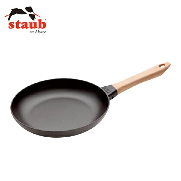 staub ストウブ ウッドハンドル フライパン 28cm　蓋つき staub ストウブ ウッドハンドル フライパン 28cm 蓋つき