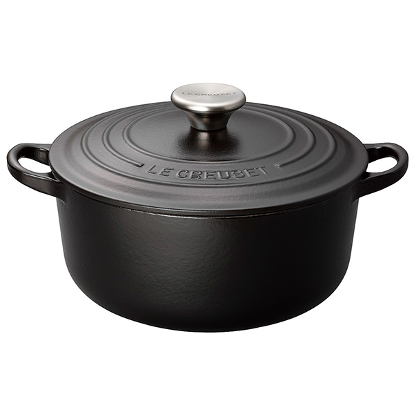 ル・クルーゼ:トラディション ココットロンド 20cm 2101-20-00 マットブラック 0606210 | Le Creuset