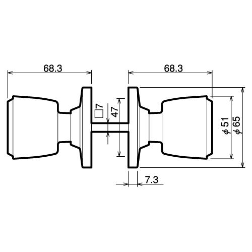 川口技研 ハイス空錠 空錠 バックセット60mm 4971771032117 |  | 02