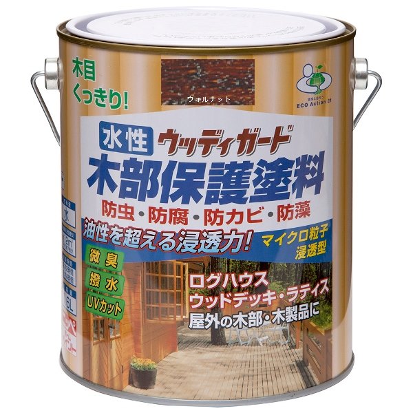 【地域制限有】【メーカー直送】ニッペホームプロダクツ 水性ウッディガード ウォルナット 1.6L 4976124532955 | 