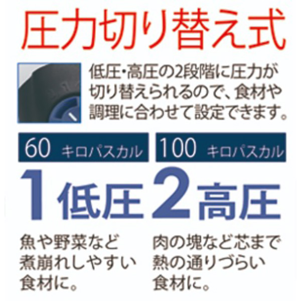 【あすつく】パール金属 クイックエコ 3層底切り替え式圧力鍋2.5L H-5039 |  | 04