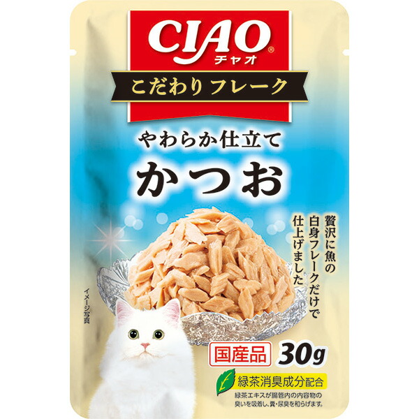 Yahoo! Yahoo!ショッピング(ヤフー ショッピング)いなばペットフード:CIAO こだわりフレーク やわらか仕立てかつお 30g 4901133604522 CIAO