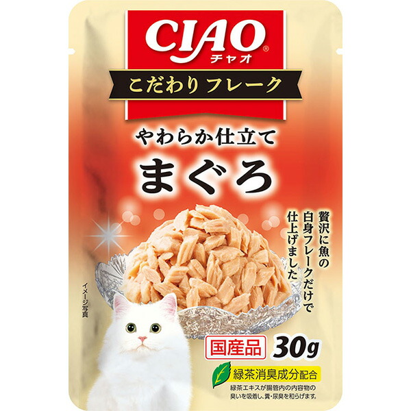 Yahoo! Yahoo!ショッピング(ヤフー ショッピング)いなばペットフード:CIAO こだわりフレーク やわらか仕立てまぐろ 30g 4901133604515 CIAO
