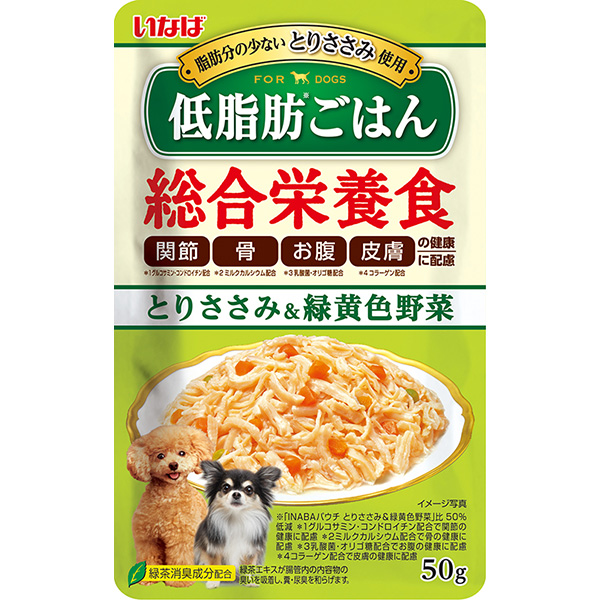 Yahoo! Yahoo!ショッピング(ヤフー ショッピング)いなばペットフード いなば 低脂肪ごはん とりささみ＆緑黄色野菜 50g 4901133895470