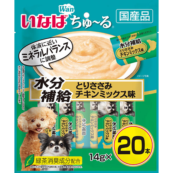 いなばペットフード いなば ちゅ〜る 水分補給 とりささみチキンミックス味 14g×20本入 DS-239 | 