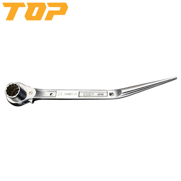 TOP(トップ):鳶仕様ステンレスラチェットレンチ SRM-17x21BT スレンレスラチェットレンチ ガチャ SRM-17x21BT | 