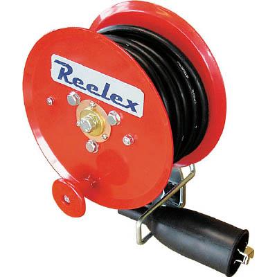 中発販売:Reelex 手動巻アースリール 5.5SQ×10m 50Aアースクリップ付 ER-810M アースリール (1台)  オレンジブック