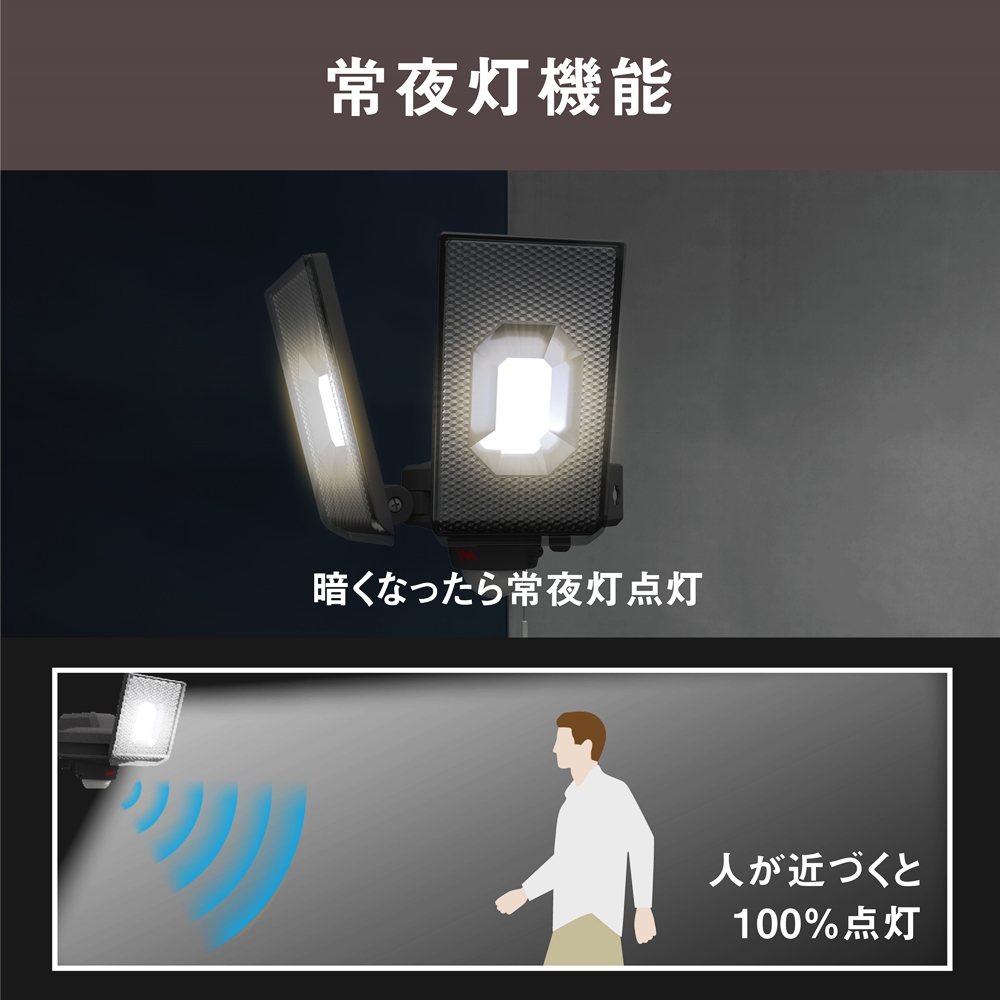musashi（ムサシ） スライド型 センサーライト コンセント式 屋外 防水