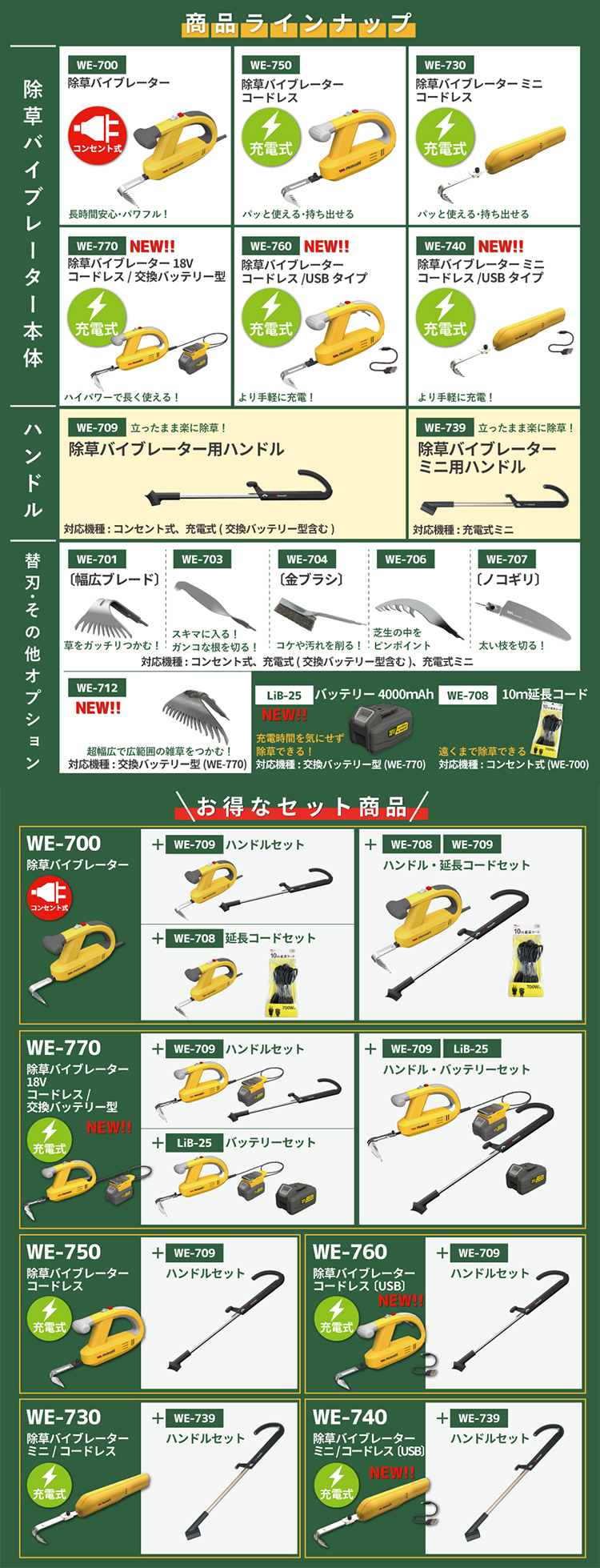 musashi（ムサシ） 除草バイブレーター ミニ コンパクト 専用 ハンドル