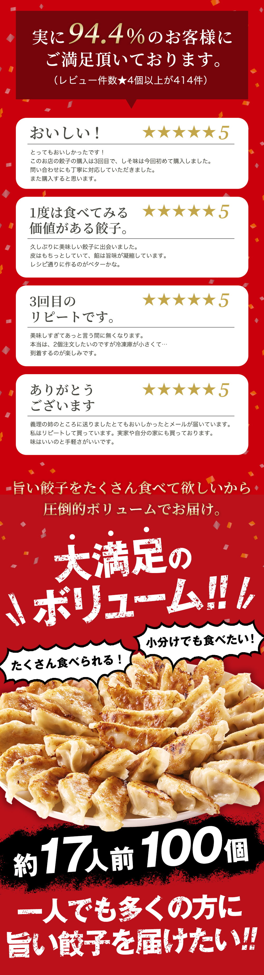 ご購入者様からのレビュー。