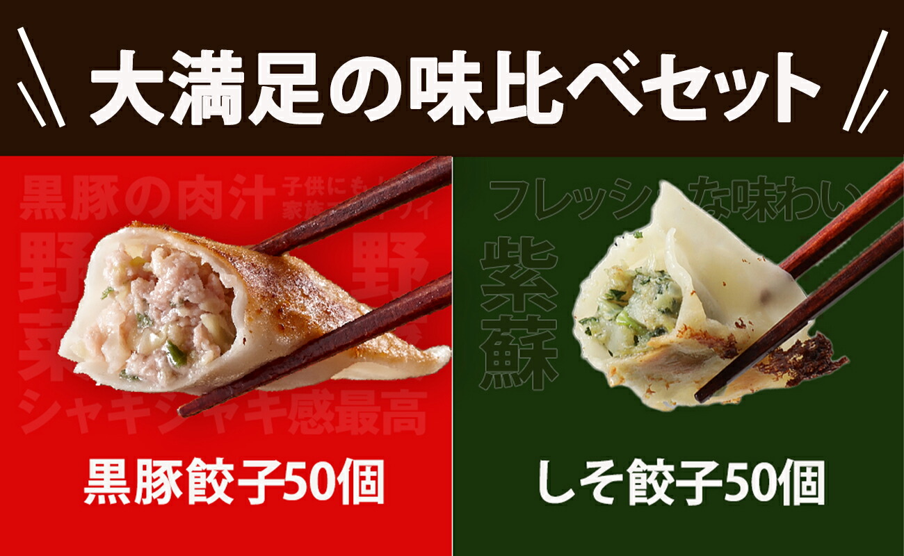 しそ餃子＆黒豚肉入り餃子