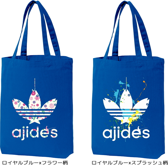 国内発送★VS★お洒落♡ロゴ入りトートバッグ おもしろトートバッグ】AJIDESカラートートバッグ パロディ